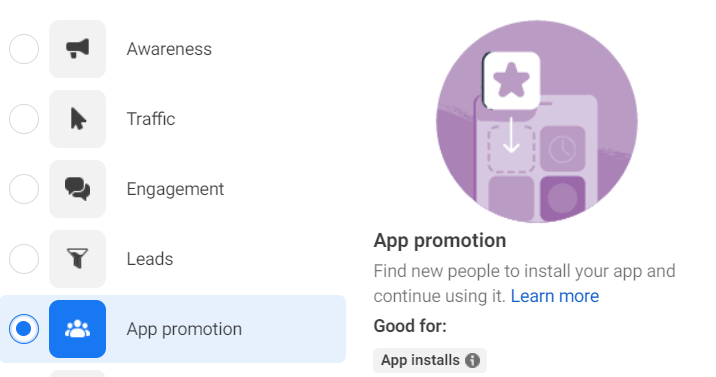 App promotion ads,