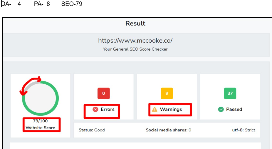 website analysis report