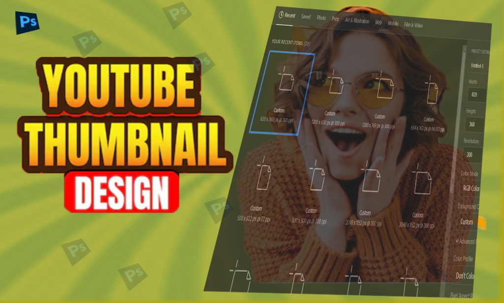 Youtube thumbnail design