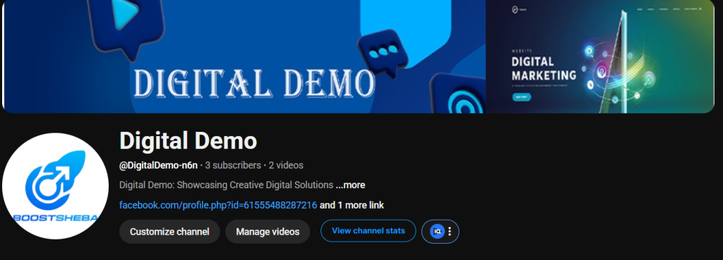 Boost Sheba Digital Place,youtube channel creat