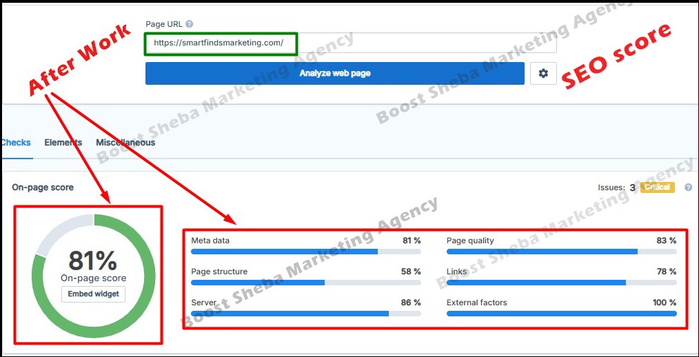 Website SEO analysis report