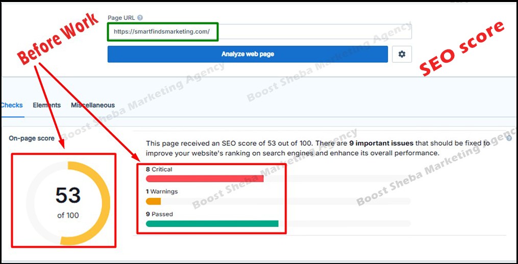 Website SEO analysis report